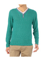 レイヤード風ニットソープルオーバー/グレー系(011)