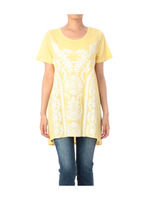 発泡プリントチュニックワンピース/イエロー系(031)