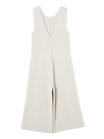 VネックKNITオールインワン/グレー