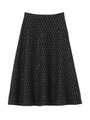 ゴム引き調ツイードスカート/ブラック(519)