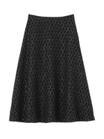 ゴム引き調ツイードスカート/ブラック(519)