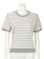 ショートトレーナー(ボーダー)/グレー