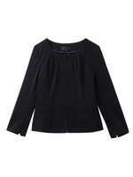 ジャージノーカラージャケット/ダークグレー(013)