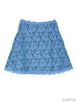 スカラップレーススカート/ピンク