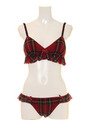 チェックブラ＆ショーツ/RED