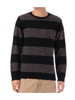 ボーダー起毛ニットプルオーバー/ブラック(319)