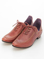 レースアップレザーシューズ/RED BROWN