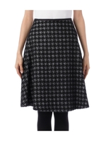千鳥格子柄ミディ丈スカート/ブラック(219)