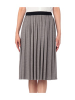 ギャザーミディスカート/ブルー系(092)