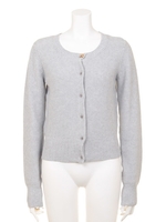 シェルモチーフボタンカーディガン/グレー