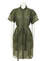 スマイルシャツワンピース/カーキ