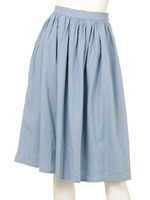 デニムミディ丈スカート/ネイビー