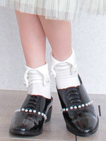 パール・オックスフォードシューズ/ブラック