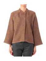 ポンチョ風ニットカーディガン/キャメル(541)