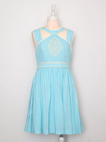 ローズカットワークワンピ/ORANGE