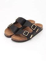 B BCWベルトエンボスサンダル/BLACK