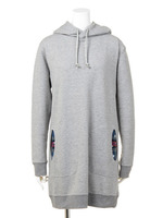 PLAID MIX SWEAT DRESS/NAVY