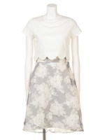 【2ndline】スカラップドッキングワンピCL-0681/WH