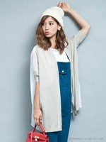 バイカラ―カーデ/ベージュ