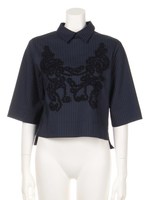 刺しゅうトップス/NVY