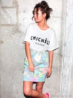 【ANAP】CHICNESSスラブ地Tシャツ/WH