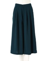 【ECURY】タックガウチョパンツ/ターコイズブルー