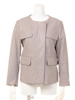 【Sov.】ウエッティーフェイクレザーJK/オフ