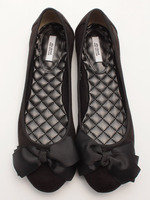 【abcdevol】エナメルサテンリボンフラットシューズ/ベージュエナメル