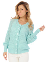 かわり編みニットカーディガン/MINT
