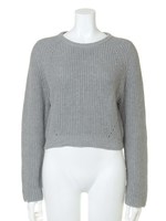 コットンショート畦ニットＰＯ/ピンク