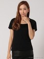 スクエアネックTシャツ/レッド