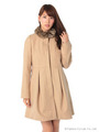 フィットアンドフレアーコート/Beige