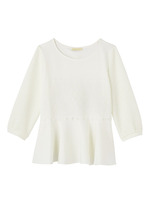 ペプラムメッシュプルオーバー/アイボリー(004)