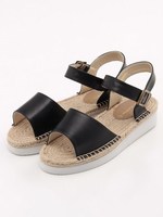 ホワイトソールサンダル/ブラック