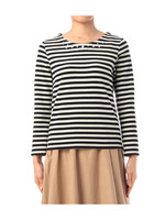 ラウンドネックビジューカットソー/グレー(012)