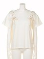 レースアップBigTシャツ/オフホワイト