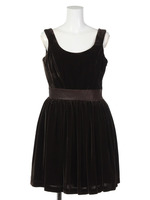 別珍ウエストレザーワンピース/BR