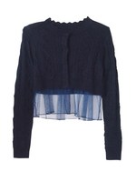 bulky tulle knitcardigan/offwhite