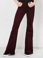 ストレッチコーデュロイフレアパンツ/ボルドー