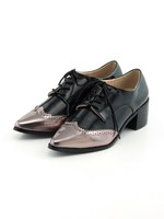 レースアップシューズ/ブラックMIX