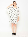 CHIFFON DOT ONE-PIECE/OWHTxBLK