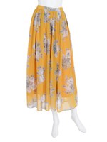 【DUO】 ミドルフラワーロングSK/ネイビー