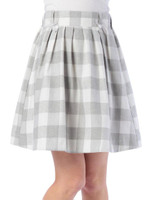 【LIZLISA】ギンガムチェック膝丈スカート/ブルー