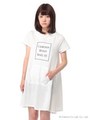 ◇SS Aラインロゴミニ裏毛ワンピース/Off White