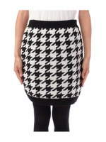 ビッグ千鳥柄ニットスカート/ネイビー系(093)