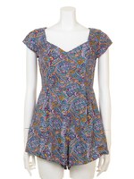 ペイズリーオールインワン/ブルー