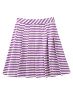 JERSEY PLEATED SKIRT/PURPLE