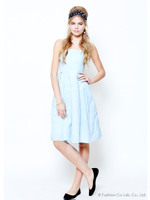 ウォッシュドリネンbackリボンOP/サックス