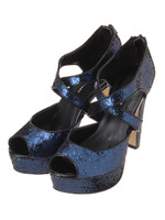 グリッターサンダル/ネイビー