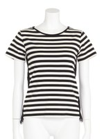 ボーダーバックレースT/オフホワイト